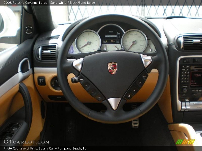 Sand White / Black/Sand Beige 2008 Porsche Cayenne Turbo