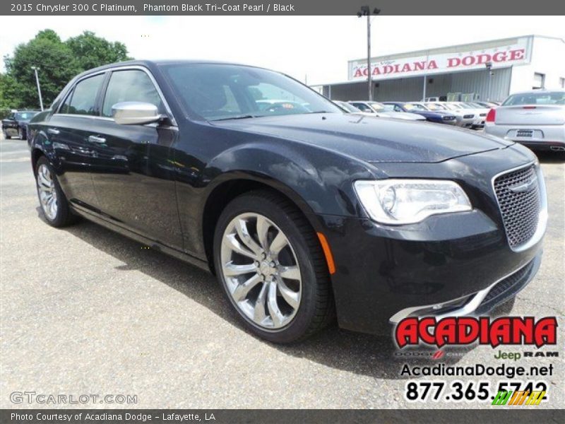 Phantom Black Tri-Coat Pearl / Black 2015 Chrysler 300 C Platinum