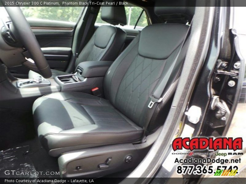 Phantom Black Tri-Coat Pearl / Black 2015 Chrysler 300 C Platinum
