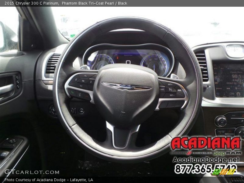 Phantom Black Tri-Coat Pearl / Black 2015 Chrysler 300 C Platinum