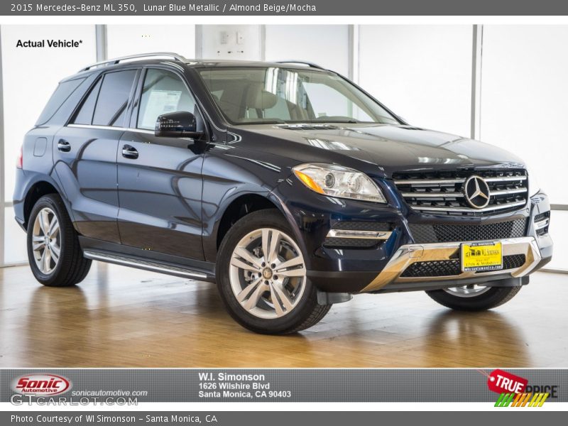 Lunar Blue Metallic / Almond Beige/Mocha 2015 Mercedes-Benz ML 350