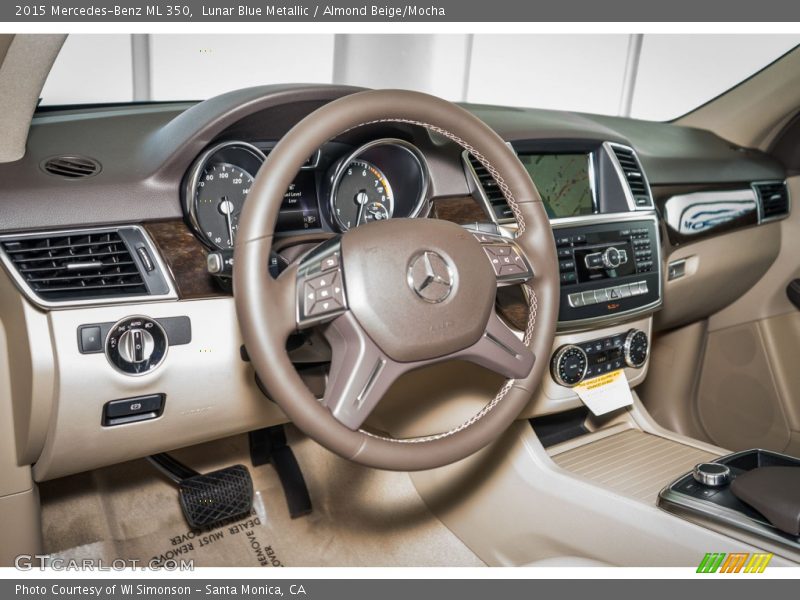 Lunar Blue Metallic / Almond Beige/Mocha 2015 Mercedes-Benz ML 350