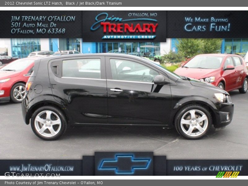 Black / Jet Black/Dark Titanium 2012 Chevrolet Sonic LTZ Hatch