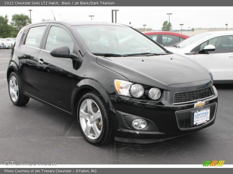 Black / Jet Black/Dark Titanium 2012 Chevrolet Sonic LTZ Hatch