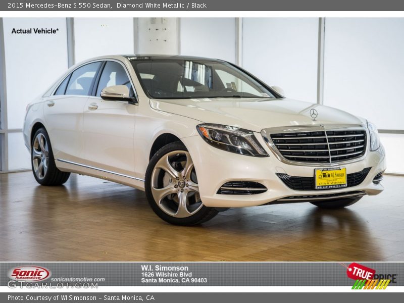 Diamond White Metallic / Black 2015 Mercedes-Benz S 550 Sedan