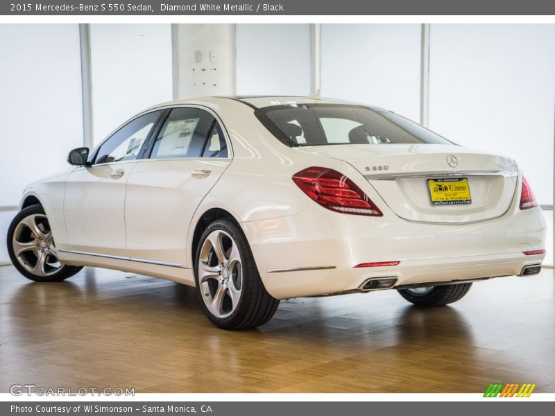 Diamond White Metallic / Black 2015 Mercedes-Benz S 550 Sedan