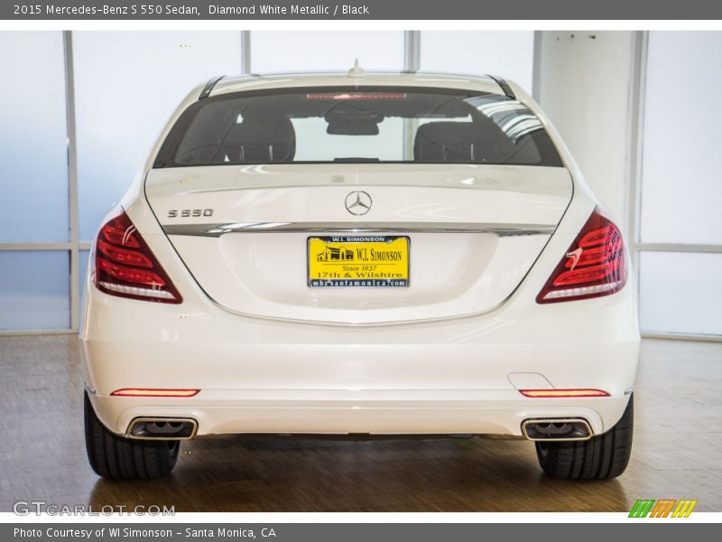 Diamond White Metallic / Black 2015 Mercedes-Benz S 550 Sedan
