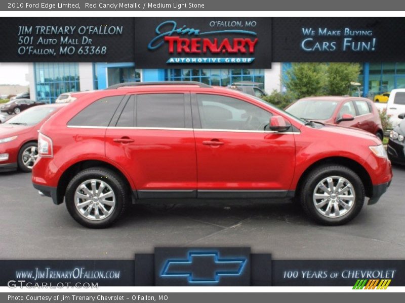 Red Candy Metallic / Medium Light Stone 2010 Ford Edge Limited