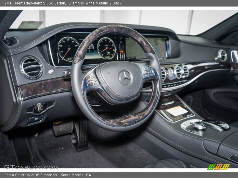 Diamond White Metallic / Black 2015 Mercedes-Benz S 550 Sedan