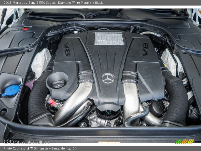 Diamond White Metallic / Black 2015 Mercedes-Benz S 550 Sedan