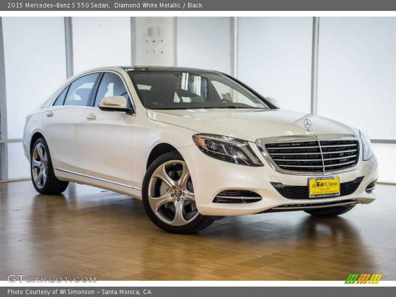 Diamond White Metallic / Black 2015 Mercedes-Benz S 550 Sedan