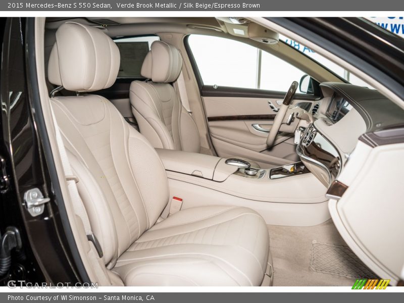 Verde Brook Metallic / Silk Beige/Espresso Brown 2015 Mercedes-Benz S 550 Sedan
