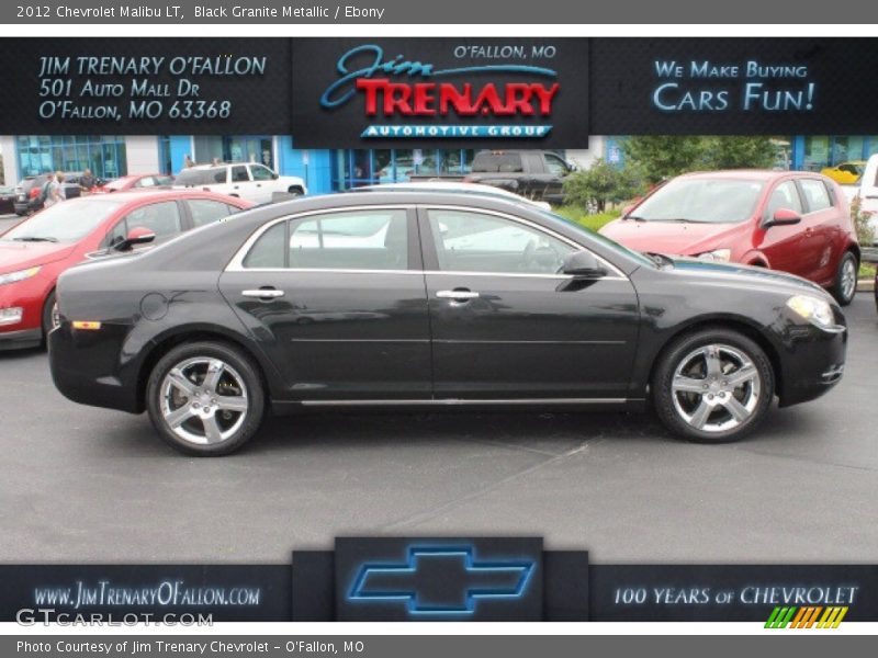 Black Granite Metallic / Ebony 2012 Chevrolet Malibu LT