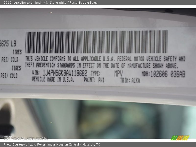 Stone White / Pastel Pebble Beige 2010 Jeep Liberty Limited 4x4