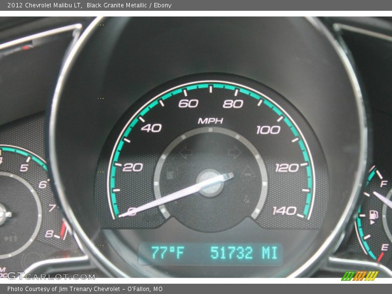 Black Granite Metallic / Ebony 2012 Chevrolet Malibu LT