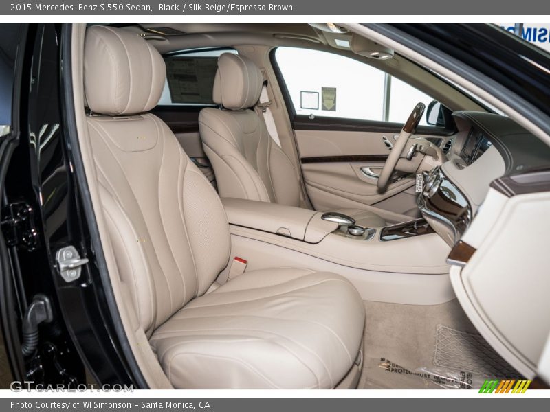 Black / Silk Beige/Espresso Brown 2015 Mercedes-Benz S 550 Sedan