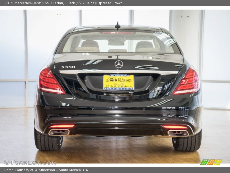 Black / Silk Beige/Espresso Brown 2015 Mercedes-Benz S 550 Sedan