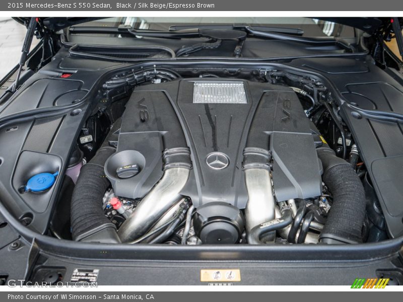 Black / Silk Beige/Espresso Brown 2015 Mercedes-Benz S 550 Sedan