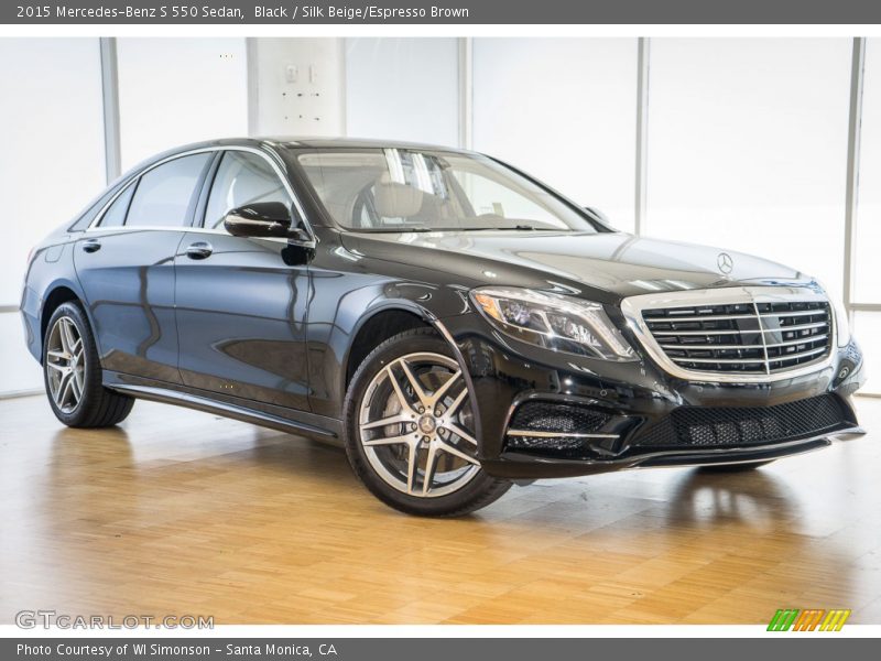 Black / Silk Beige/Espresso Brown 2015 Mercedes-Benz S 550 Sedan