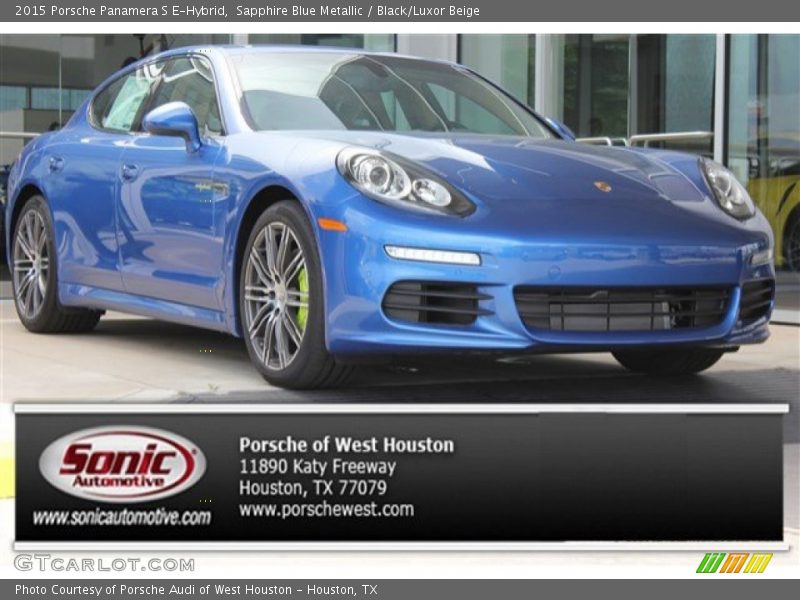 Sapphire Blue Metallic / Black/Luxor Beige 2015 Porsche Panamera S E-Hybrid