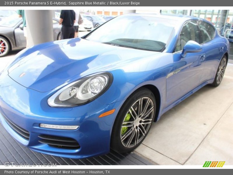 Sapphire Blue Metallic / Black/Luxor Beige 2015 Porsche Panamera S E-Hybrid