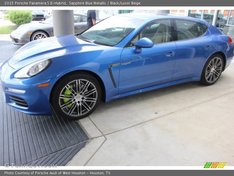 Sapphire Blue Metallic / Black/Luxor Beige 2015 Porsche Panamera S E-Hybrid