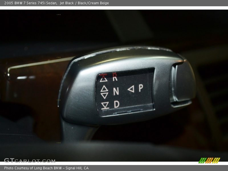 Jet Black / Black/Cream Beige 2005 BMW 7 Series 745i Sedan
