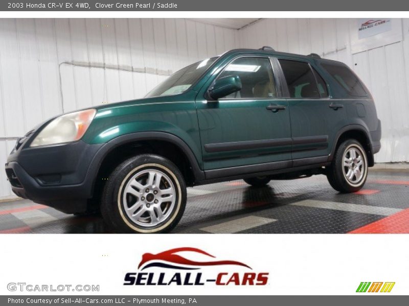 Clover Green Pearl / Saddle 2003 Honda CR-V EX 4WD