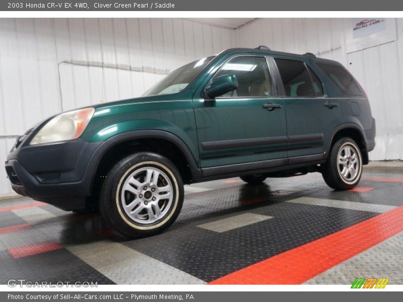 Clover Green Pearl / Saddle 2003 Honda CR-V EX 4WD