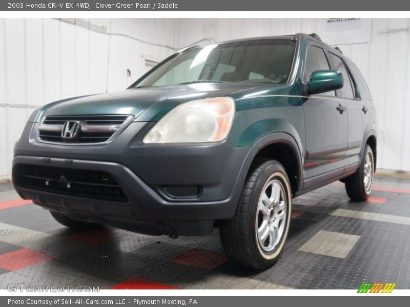 Clover Green Pearl / Saddle 2003 Honda CR-V EX 4WD