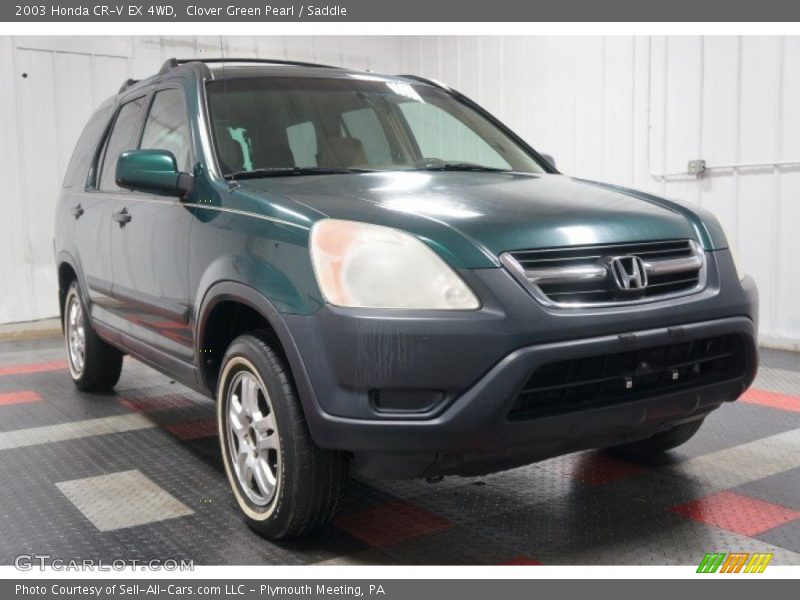 Clover Green Pearl / Saddle 2003 Honda CR-V EX 4WD