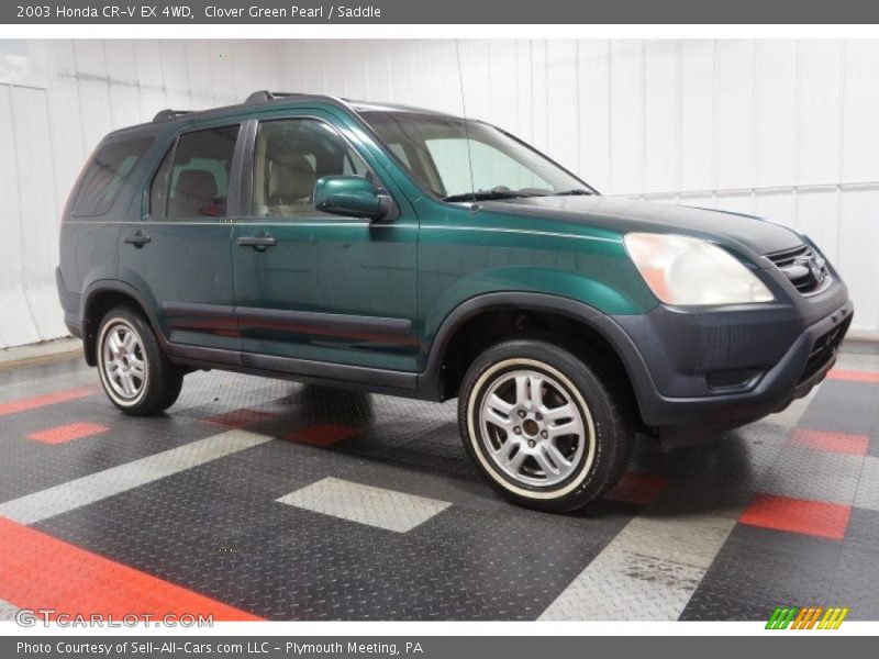 Clover Green Pearl / Saddle 2003 Honda CR-V EX 4WD