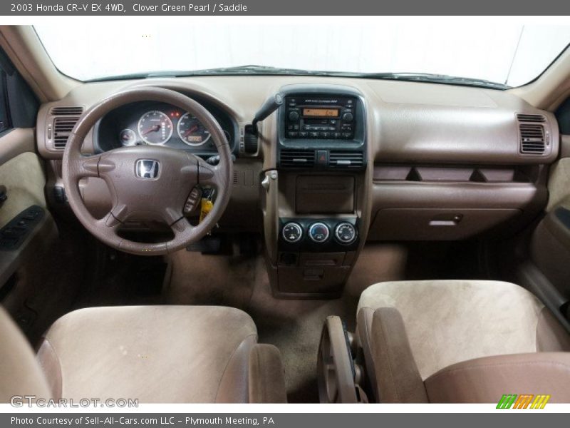 Clover Green Pearl / Saddle 2003 Honda CR-V EX 4WD