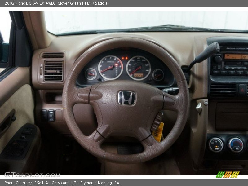Clover Green Pearl / Saddle 2003 Honda CR-V EX 4WD