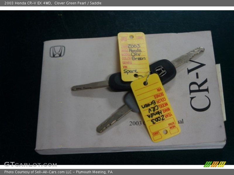 Clover Green Pearl / Saddle 2003 Honda CR-V EX 4WD