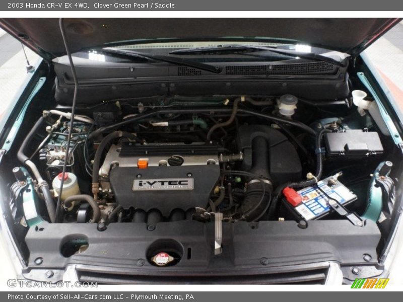 Clover Green Pearl / Saddle 2003 Honda CR-V EX 4WD