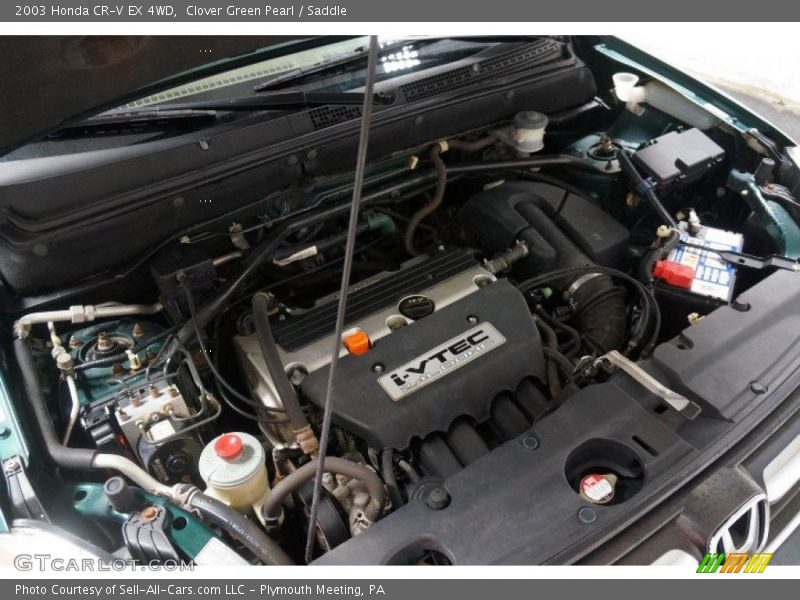 Clover Green Pearl / Saddle 2003 Honda CR-V EX 4WD