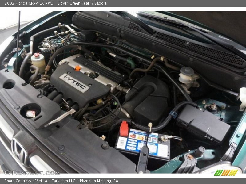 Clover Green Pearl / Saddle 2003 Honda CR-V EX 4WD