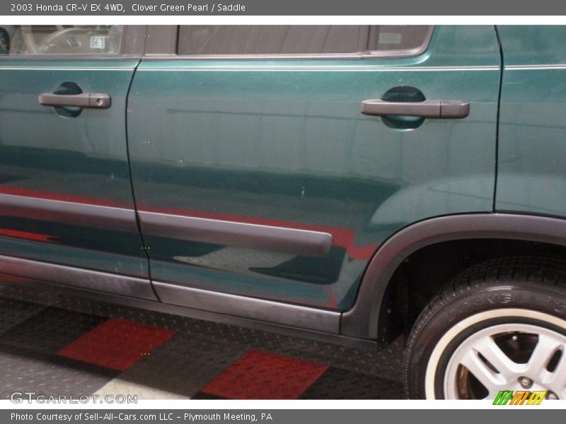 Clover Green Pearl / Saddle 2003 Honda CR-V EX 4WD