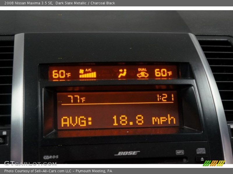 Dark Slate Metallic / Charcoal Black 2008 Nissan Maxima 3.5 SE