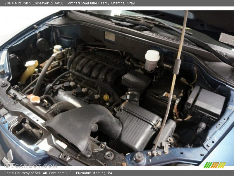 Torched Steel Blue Pearl / Charcoal Gray 2004 Mitsubishi Endeavor LS AWD