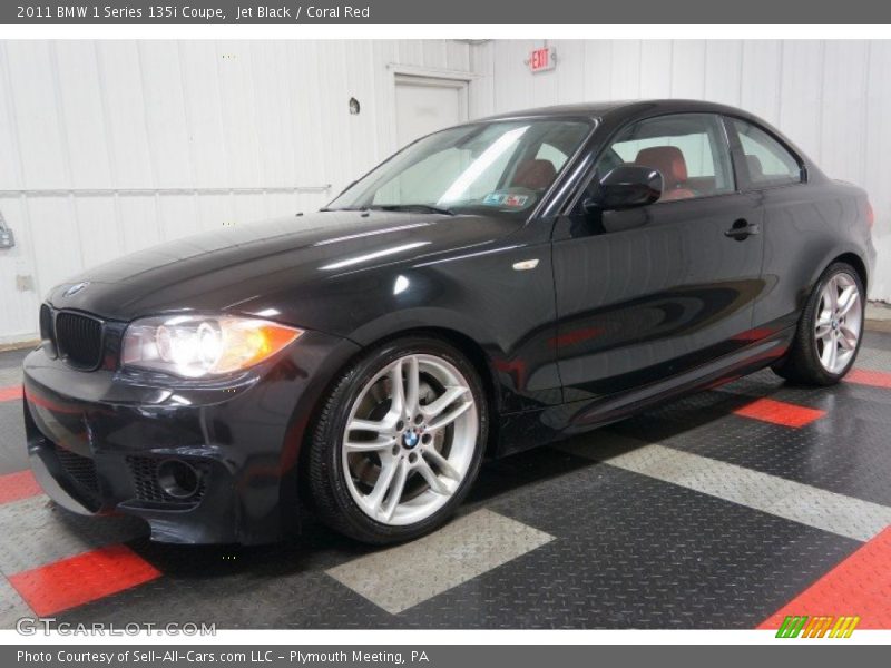 Jet Black / Coral Red 2011 BMW 1 Series 135i Coupe