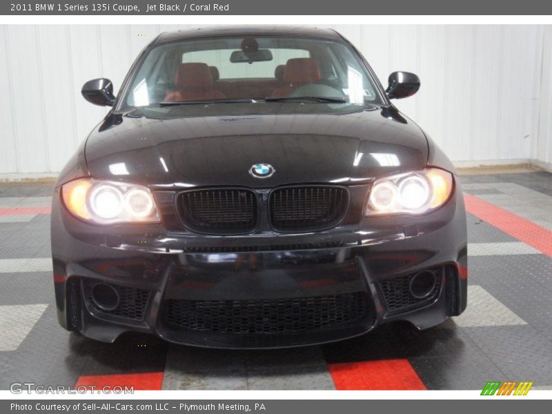Jet Black / Coral Red 2011 BMW 1 Series 135i Coupe