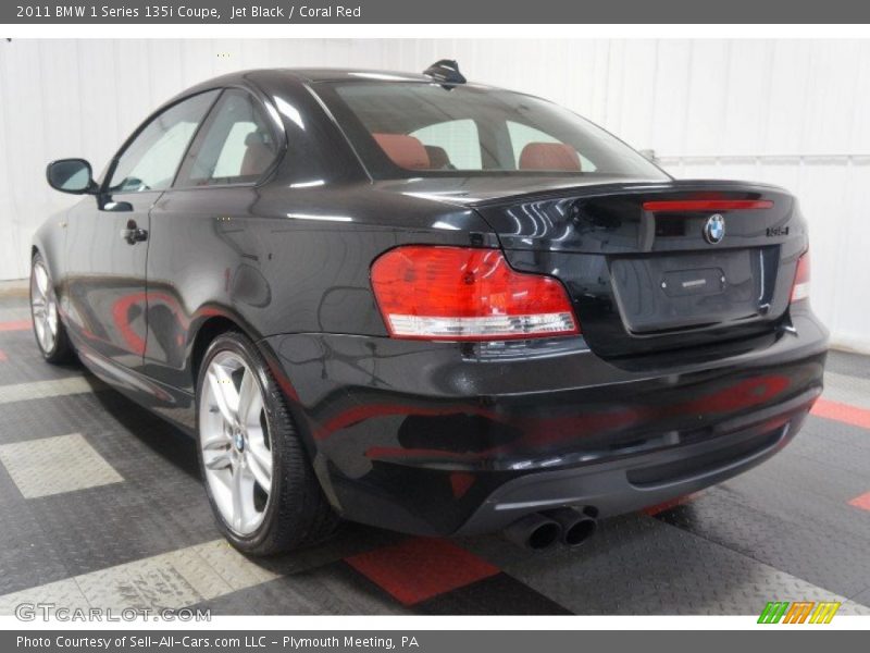 Jet Black / Coral Red 2011 BMW 1 Series 135i Coupe
