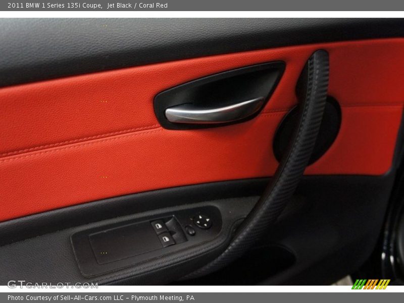 Jet Black / Coral Red 2011 BMW 1 Series 135i Coupe