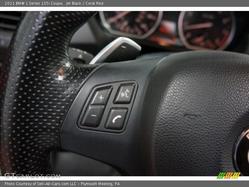 Jet Black / Coral Red 2011 BMW 1 Series 135i Coupe