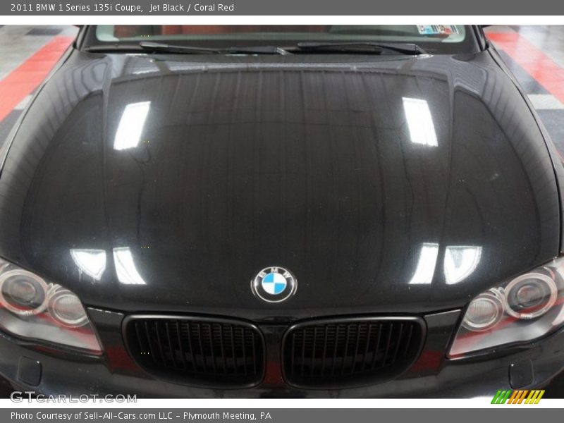 Jet Black / Coral Red 2011 BMW 1 Series 135i Coupe