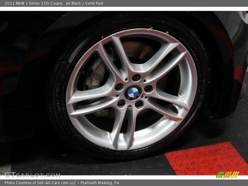 Jet Black / Coral Red 2011 BMW 1 Series 135i Coupe