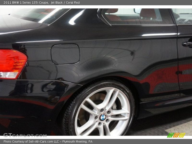 Jet Black / Coral Red 2011 BMW 1 Series 135i Coupe