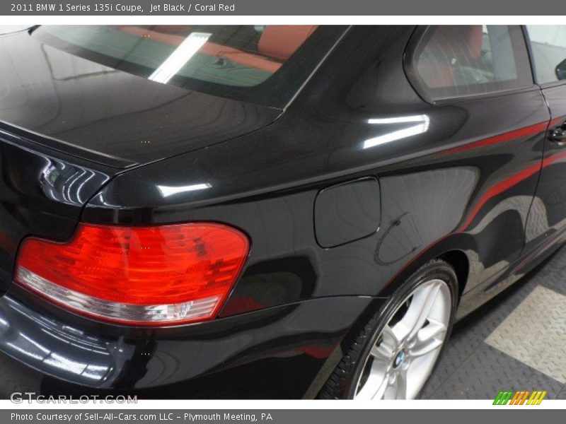 Jet Black / Coral Red 2011 BMW 1 Series 135i Coupe